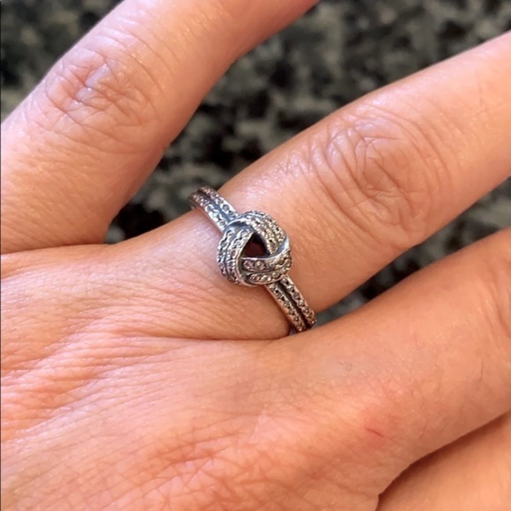 Sterling silver Pandora Look knot Ring 6 7 8 9
